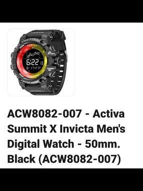 Ativa Summit X Men's Digital Sport Watch - Black with Red-Yellow Accent
